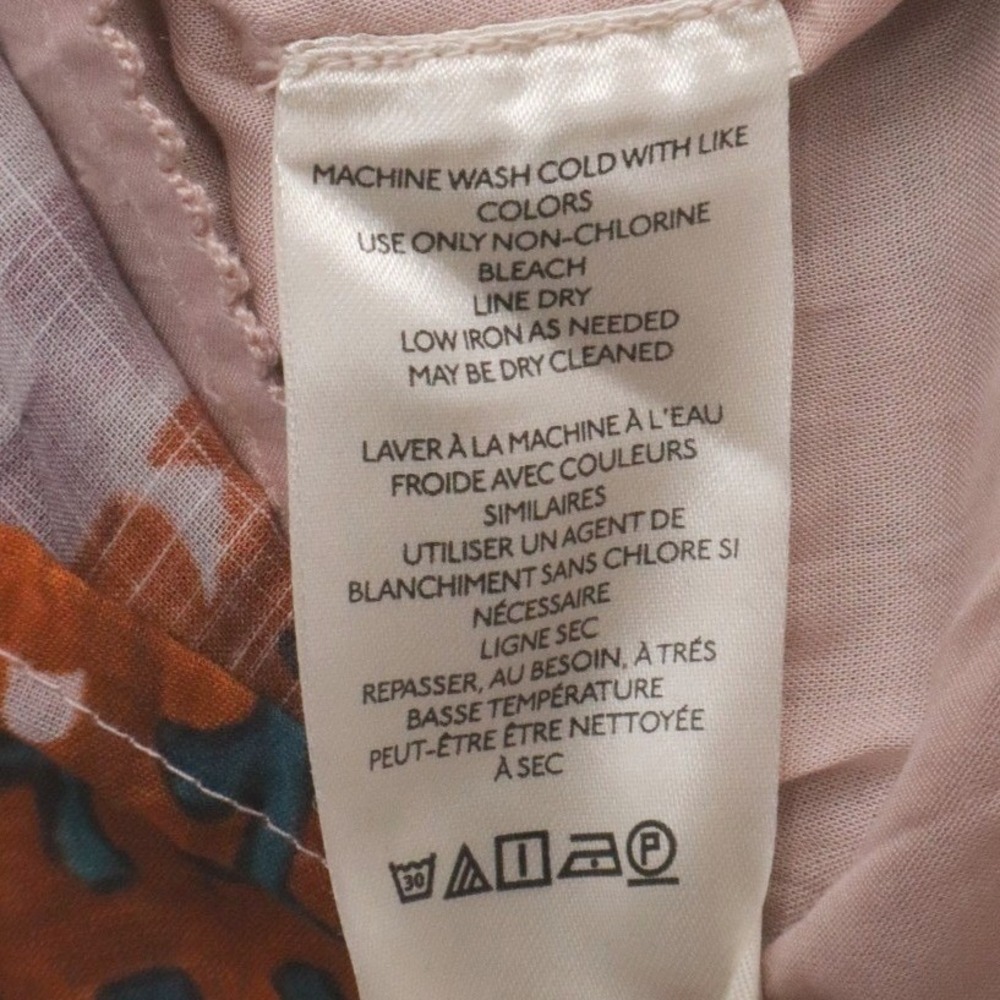 Anthropologie Multicolor Print Wrap Top Midi Skirt Set Long Sleeve Size 22W - Picture 9 of 10